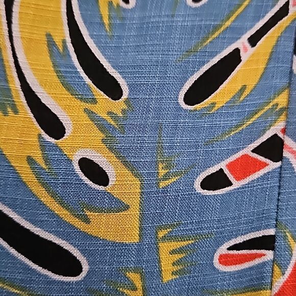 OXXO Women's Tropical Bell- Bottoms Jumpsuit Size Small Red/Blue - Picture 10 of 16